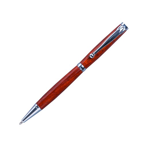 Ручка шариковая WoodMaster Slim Падук Chrom