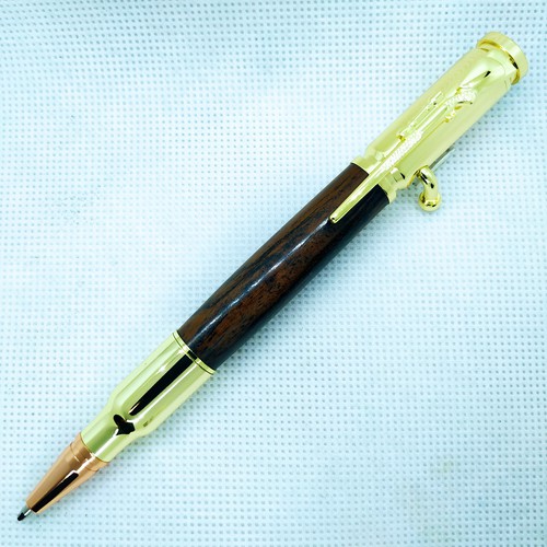 Ручка шариковая WoodMaster Military Gold Палисандр Сантос