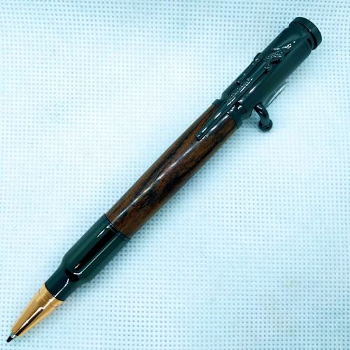 Ручка шариковая WoodMaster Military Gun Metal Палисандр Сантос